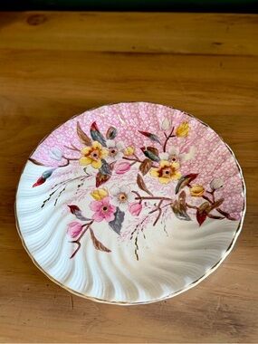 Antique Royal Bonn Cabinet Plate 8” Floral Gold Gilt Franz Mehlem